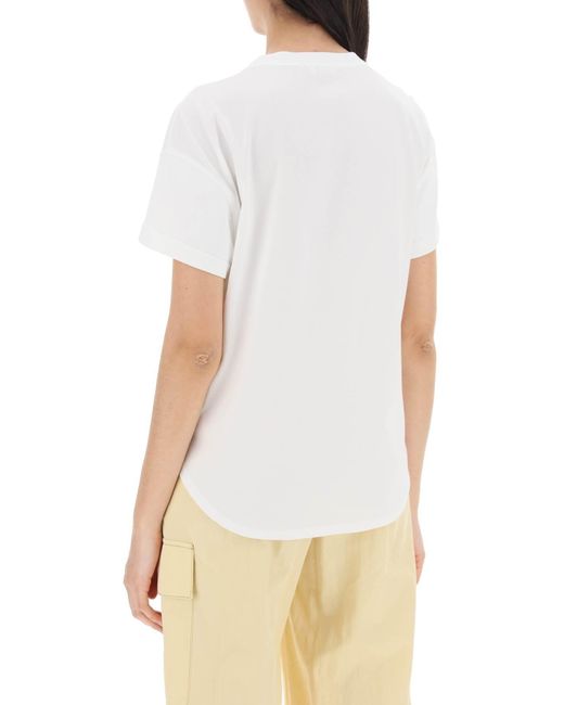Brunello Cucinelli Boxy Crewneck T -shirt in het White