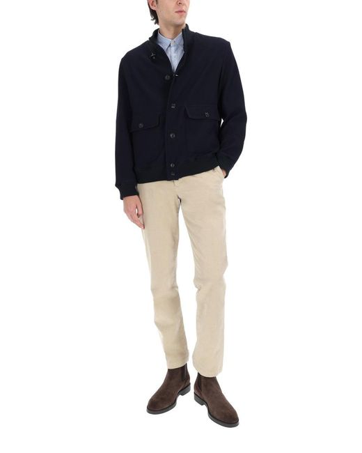 Fay Blue Classic Sports Jacket For