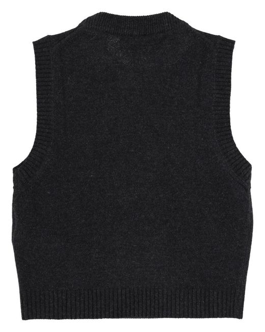 Ganni Black Wool Jersey