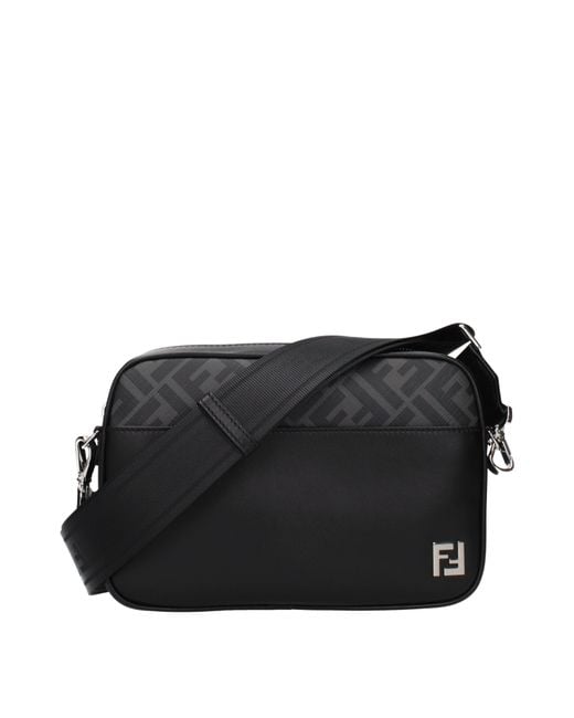 Fendi Black Crossbody Camera Bag Leather
