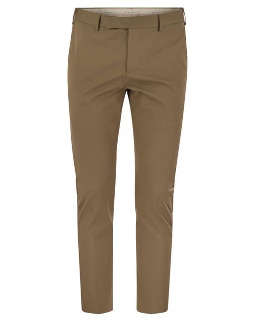 PT Torino Dieci Stretch Baumwollhose in Natural für Herren