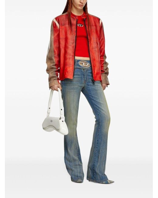 DIESEL M Valari Geribbelde Trui in het Red