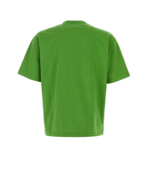 Prada Green Crew Neck T-Shirt for men