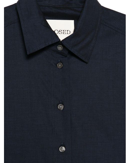 Closed Blouse Met Knopen in het Blue