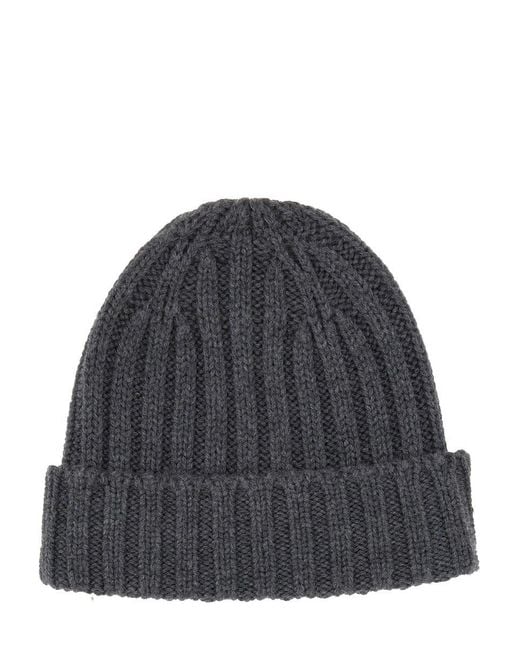 Aspesi Gray Beanie Hat