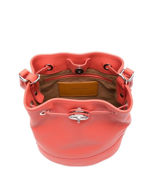 Zanellato Pink Monda' Daily Small Leather Bucket Bag