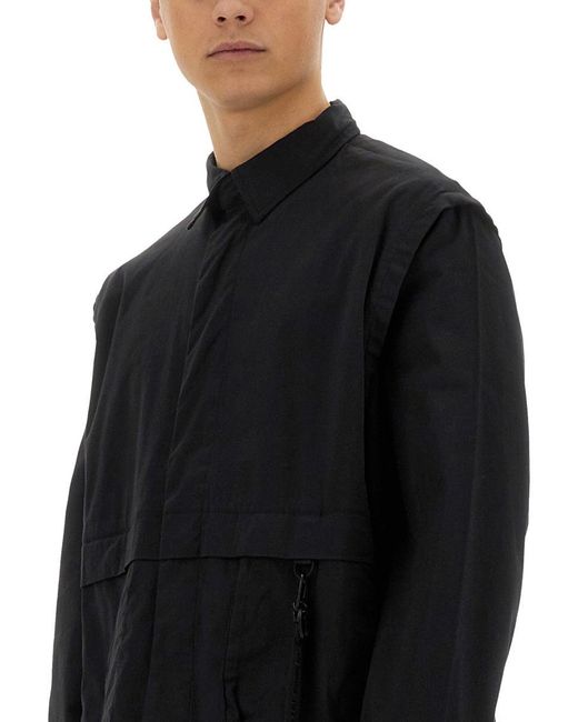 Alpha Industries Black Utility Shirt Jacket for men