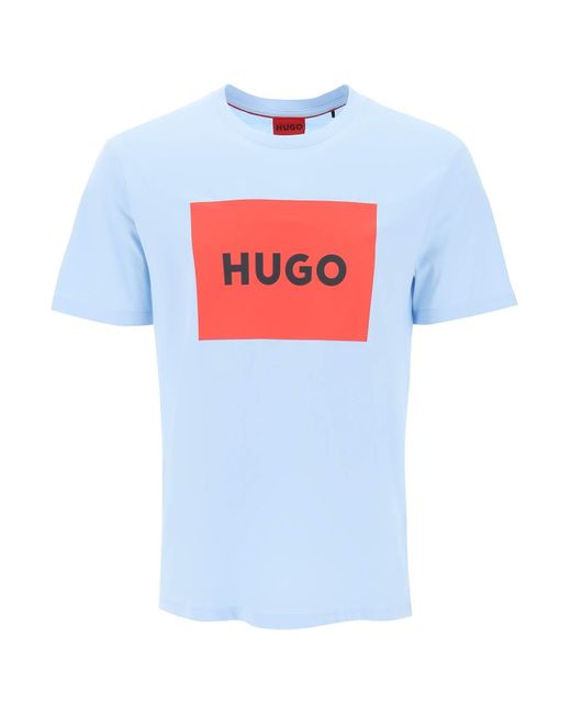 HUGO White Dulive T Shirt With Logo Box for men