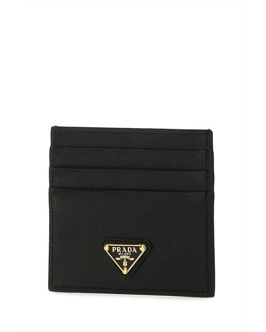Prada Black Leather Card Holder