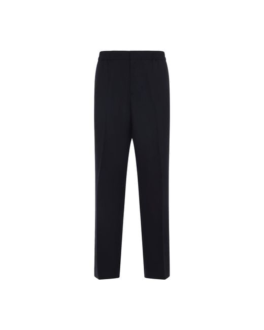 Paul Smith Blue Regular & Straight Leg Wool Pants for men