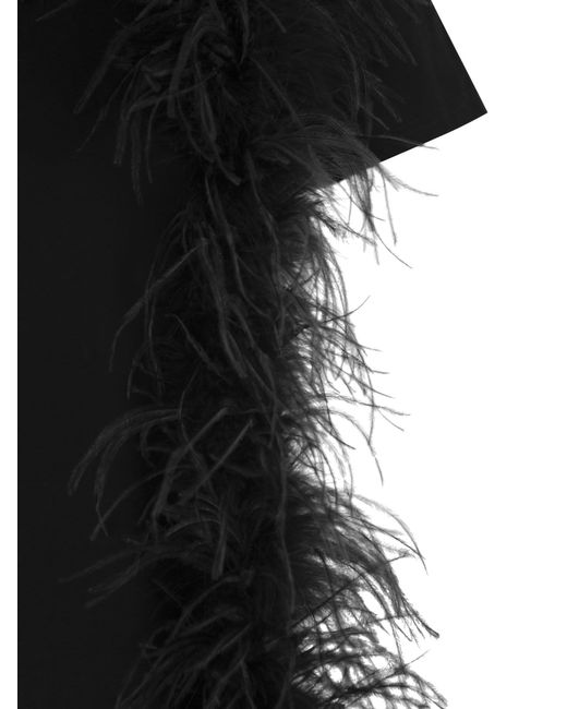 Maglietta Lappole Jersey con piume di Max Mara Studio in Black