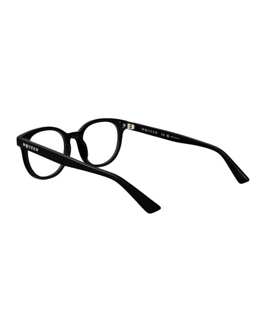 McQueen Black Round Optical Am0567 O 001