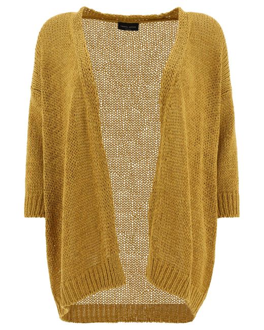 Roberto Collina Natural Knitted Open Cardigan