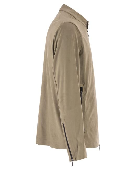 Rrd Natural Suede-Effect Stretch Technical Biker Jacket