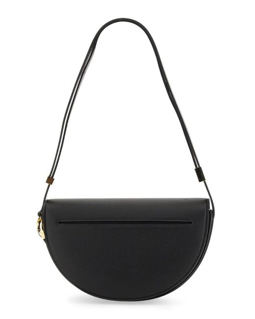 Patou Black Mini Leather Shoulder Handbag