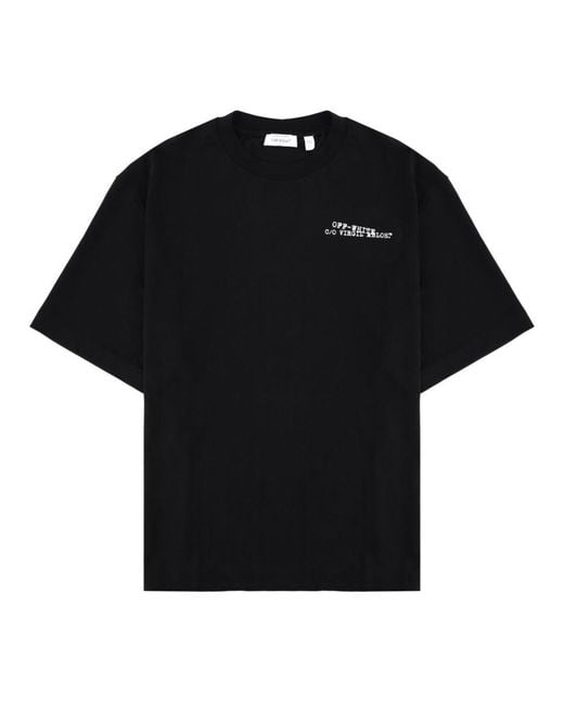 Off-White c/o Virgil Abloh Black T Shirt Con Logo