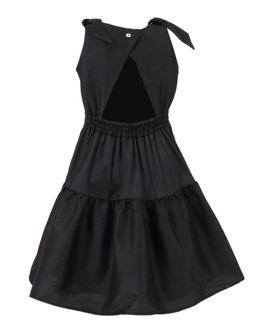 Ermanno Scervino Black Abito Smanicato Shantung