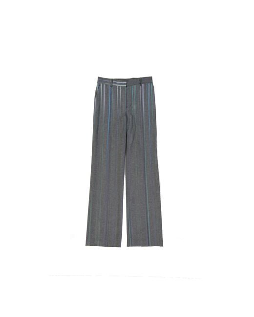 Alberta Ferretti Gray Wool Blend Trousers for men
