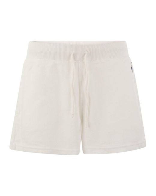 Polo Ralph Lauren White Sponge Shorts mit Kordelmesser