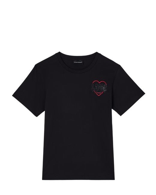 Emporio Armani Black T-Shirts And Polos