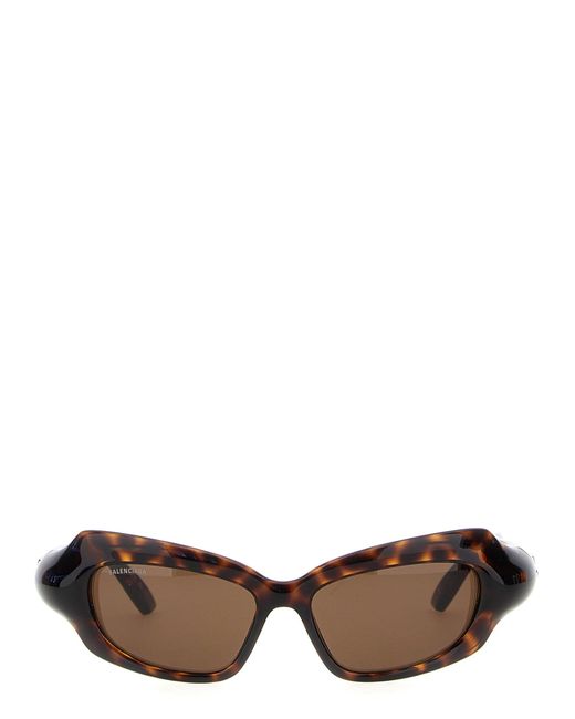 Balenciaga Brown 'Palazzo Rectangle' Sunglasses for men