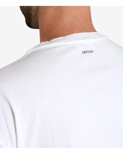 Grifoni White T Shirts And Polos