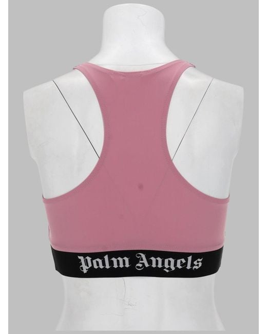 Palm Angels Pink Top Sportivo "Classic Logo"