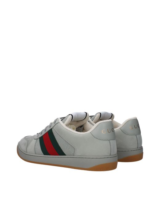 Gucci Gray Sneakers Fabric for men