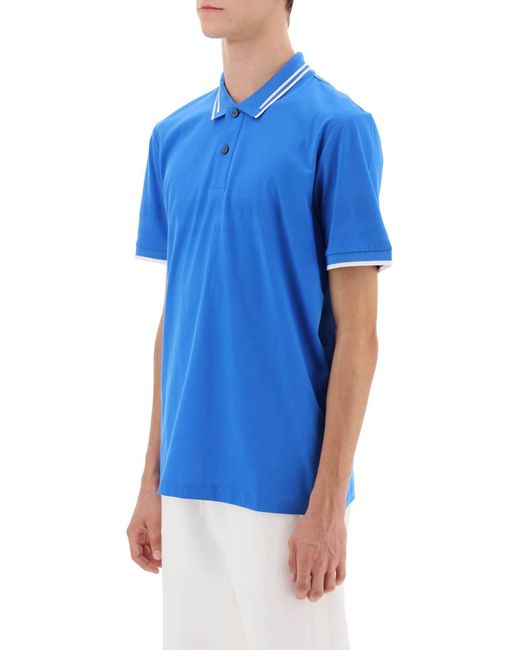 Boss Phillipson Slim Fit Polo Shirt in het Blue voor heren