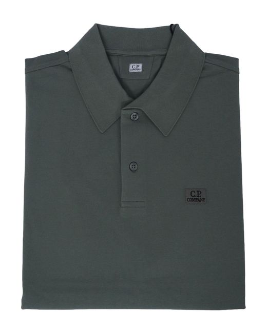 C P Company Green Polo Short Sleeve for men