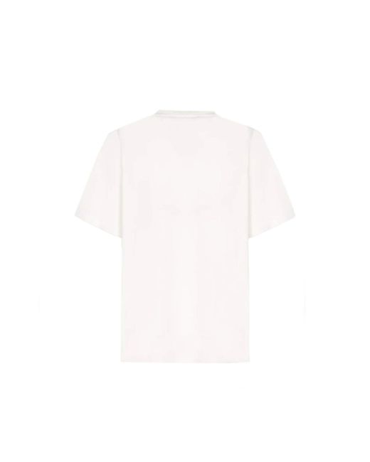 Boutique Moschino White Cotton Logo T-shirt