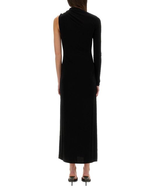 Courreges Black Long One-Shoulder Dress
