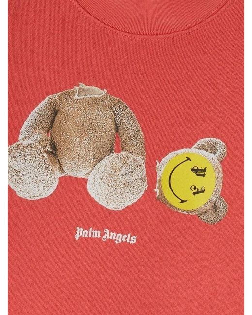 Palm Angels Red Crewneck Sweatshirt