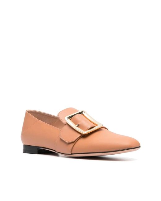 Bally Pink Leather Loafers