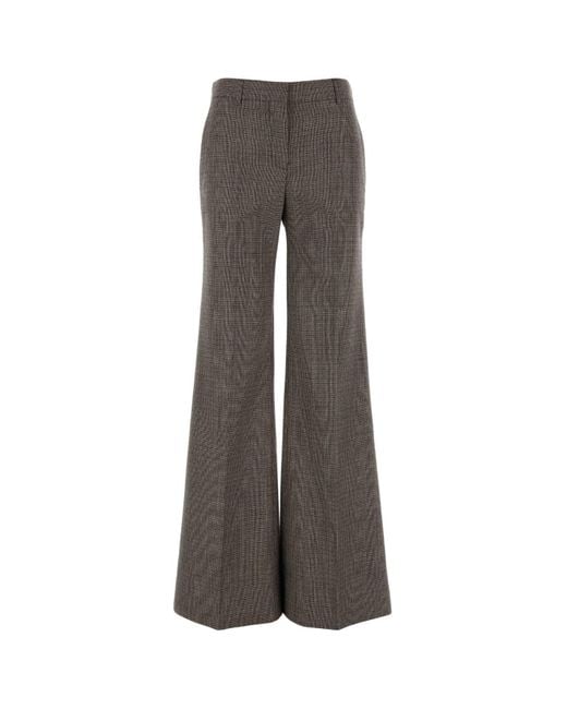 Stella McCartney Brown Stella Mc Cartney Embroidered Wool Palazzo Pant