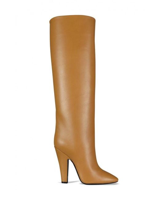 Saint Laurent Brown Tubes 68 Boots