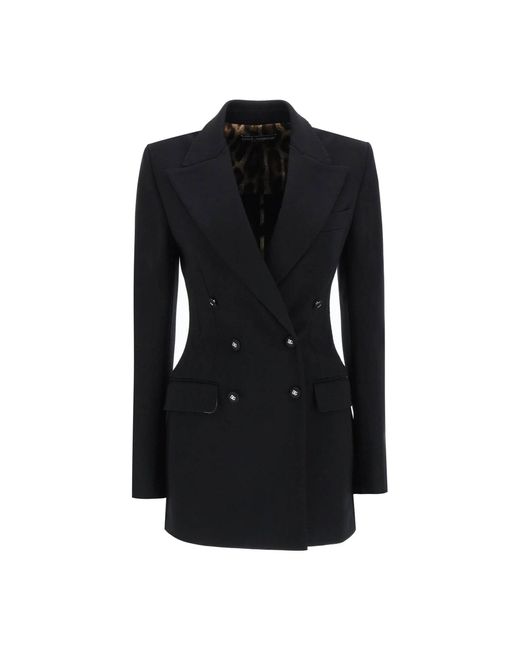Dolce & Gabbana Black Double-breasted Blazer Jacket