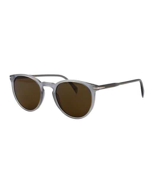 David Beckham Gray Round Sunglasses Db 1139/S Kb770 for men