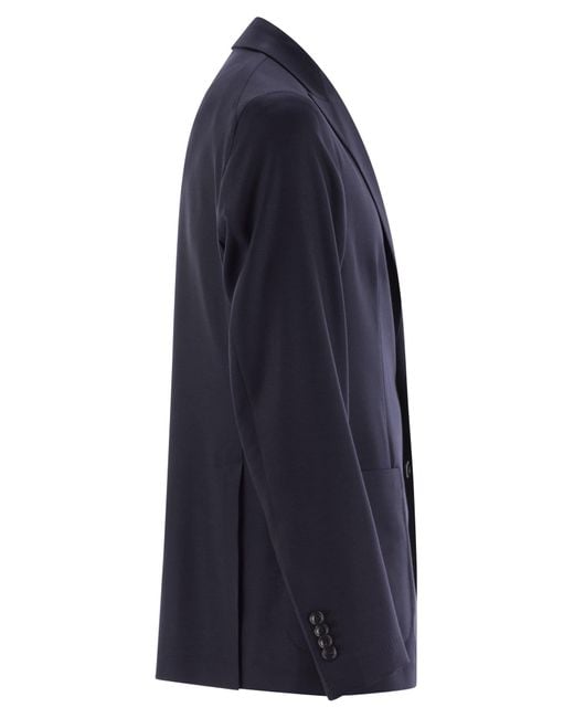Tagliatore Blue Two-Button Wool Jacket for men