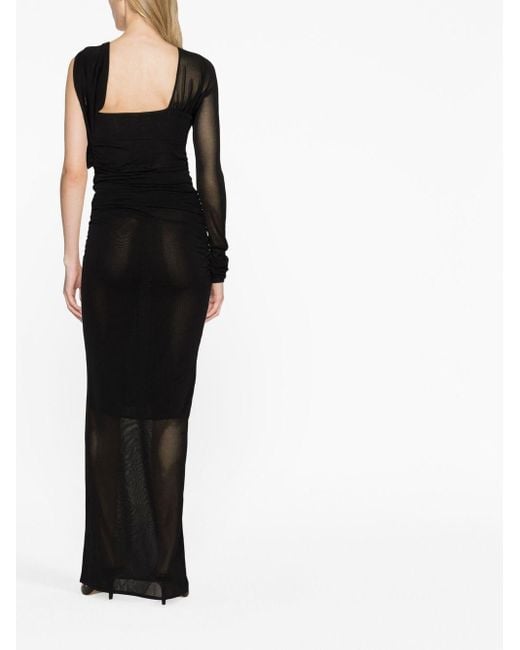 Saint Laurent Black Transparentes Kleid