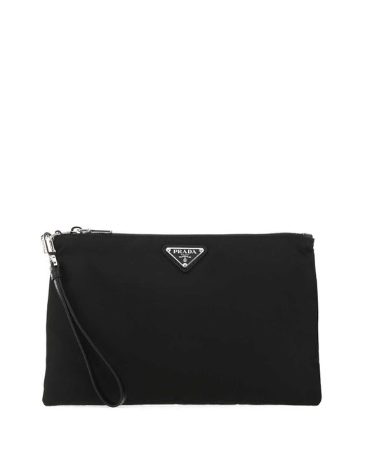 Prada Black Re Nylon Kupplung für Herren