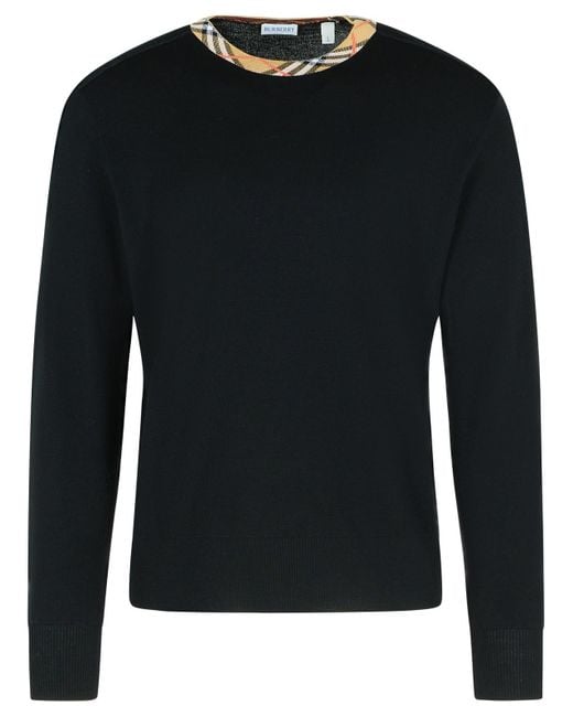 Burberry Black 'Michael' Wool Sweater