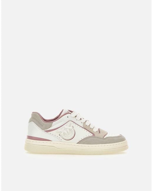 Pinko Natural Mandy08 Weiße Wildleder-Sneaker