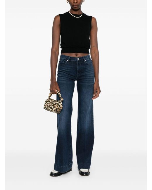 Seven7 Breide Leg Denim Jeans in het Blue