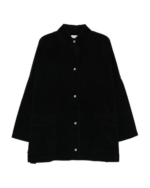 Totême Black Cotton Overshirt Jacket