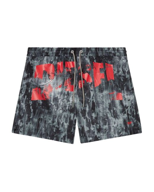 DIESEL Multicolor Abstract Pattern Elastic Waist Shorts for men