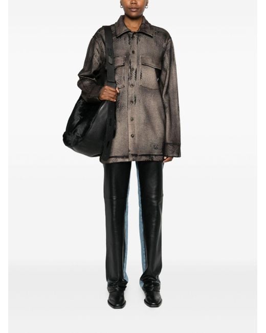Avant Toi Gray Wool And Cashmere Blend Shirt
