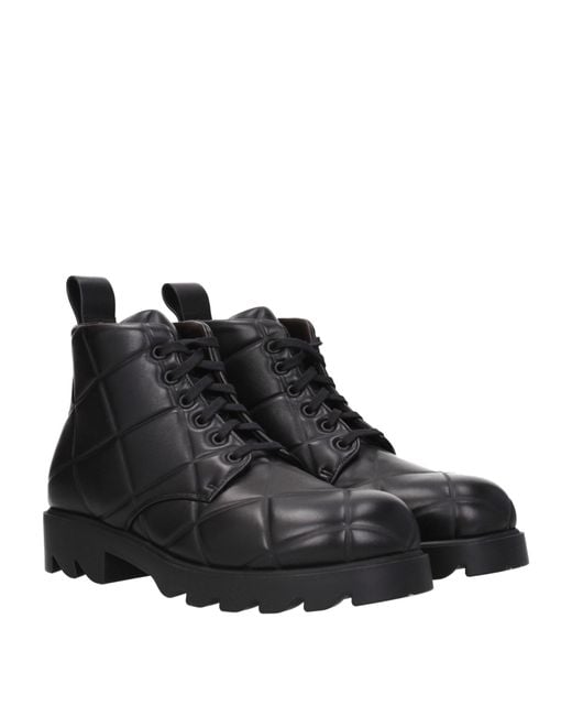 Bottega Veneta Black Stivaletti Uomo Pelle Nero for men