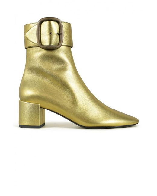Saint Laurent Green Joplin 50 Ankle Boots