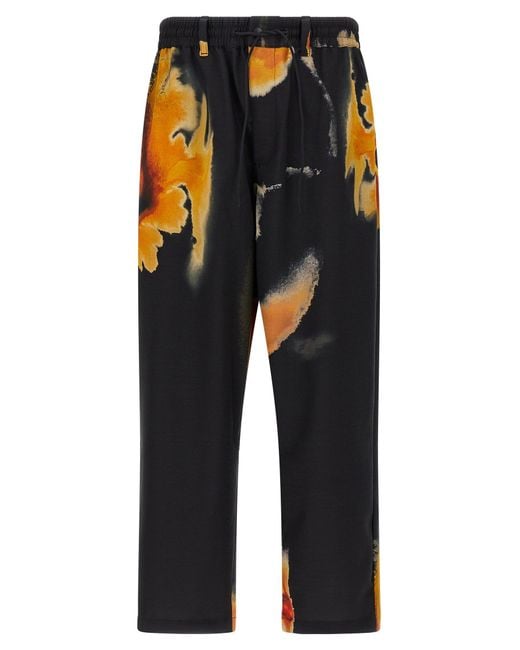 Printed Trousers Pantaloni Nero-Uomo di Y-3 in Blue da Uomo